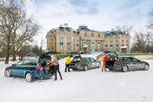 Audi A6 Avant 3.0 TDI Quattro, BMW 530d Touring, Jaguar XF Sportbrake 3.0 V6 D 600, Heckklappe, Heckansicht