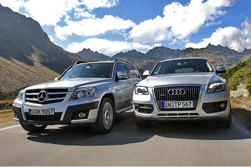 Audi Q5 2.0 TFSi Quattro und Mercedes GLK 300 4-Matic