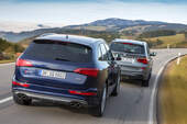BMW X3 35d x-Drive, Audi SQ5 3.0 TDI, Heckansicht