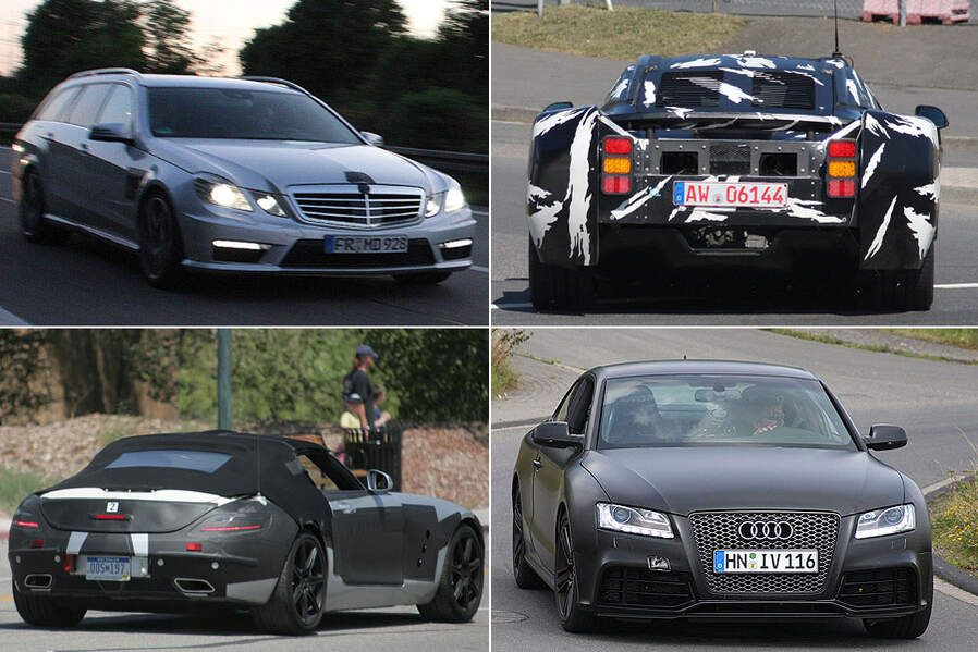 Erlk#xfffd;nig Mercedes SLS Roadster, Audi RS54, McLaren P11, E-Klasse T-Modell AMG