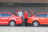Ford Focus 2.0 TDCi Trend, VW Jetta 2.0 TDI Highline, Heckklappe