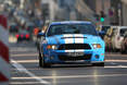 Bunter Hund: Nicht nur wegen seiner Farbe fällt der Shelby aus dem Rahmen. Ford Mustang Shelby GT 500