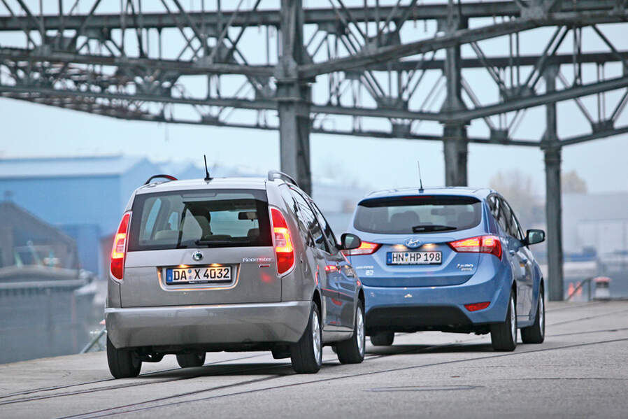 Hyundai ix20, Skoda Roomster 1.6 TDI