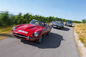 Jaguar XK 120 Fixed Head Coupé (FHC, 1951), Jaguar E-Type 4.2 Serie 2 (1969), Jaguar XJS 5.3 V12 Convertible (1992)