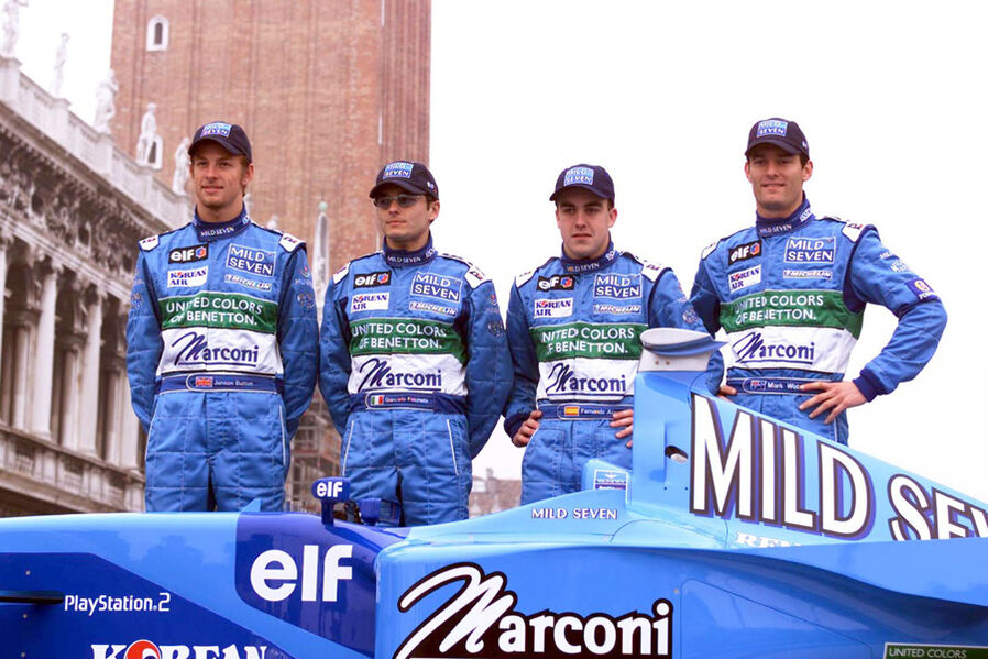 Alonso ve Button ile olan dostluğu Benetton yıllarına dayanmaktadır.