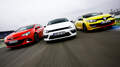 Opel Astra OPC, VW Scirocco R, Renault Mégane R.S., Frontansicht