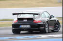 Porsche 911 GT3 RS 4.0, Heckansicht, Rückansicht, Rennstrecke, Kurvenfahrt