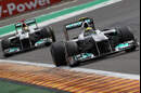 Rosberg  Schumacher Rennen GP Belgien 2011