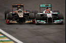 Schumacher  Räikkönen GP Brasilien 2012
