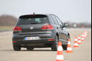 VW Golf GTD, Heckansicht, Pylonen