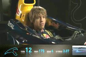Vettel im Red Bull-Simulator