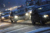 Winter, Schnee Chaos, Straßenverkehr